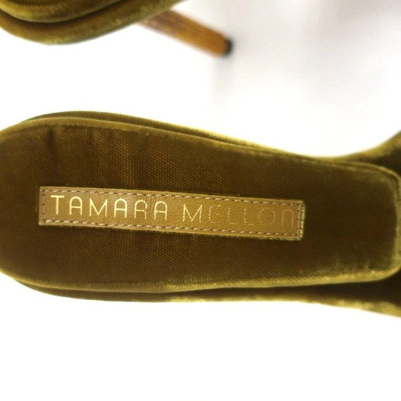 Tamara Mellon Stellar Sandals Topaz Crystal-Embellished Velvet Size 37 NEW - Picture 10 of 12